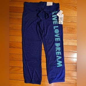 Lightweight Blue Capri Sweatpants